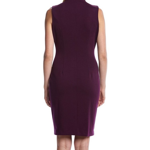NWT Calvin Klein Double Zipper Pointe Sheath Dress - Picture 2 of 2
